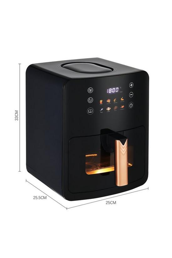 Living and Home 5L Black Digital Air Fryer with Visual Window 6