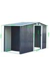 Living and Home Garden Metal Storage Shed with Log Storage thumbnail 2