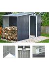 Living and Home Garden Metal Storage Shed with Log Storage thumbnail 6