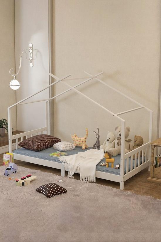 Living and Home 206cm W x 98cm D Pine Wood Frame Kids Bed 1