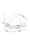 Living and Home 206cm W x 98cm D Pine Wood Frame Kids Bed thumbnail 3