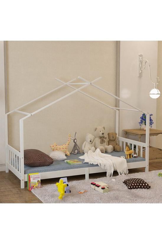 Living and Home 206cm W x 98cm D Pine Wood Frame Kids Bed 6