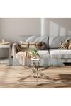 Living and Home Rectangle Clear Glass Top Coffee End Table thumbnail 2