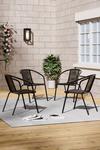 Living and Home Rattan Stacking Garden Chairs Set of 4 thumbnail 1
