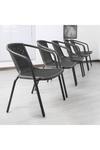 Living and Home Rattan Stacking Garden Chairs Set of 4 thumbnail 3