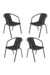 Living and Home Rattan Stacking Garden Chairs Set of 4 thumbnail 5