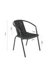 Living and Home Rattan Stacking Garden Chairs Set of 4 thumbnail 6