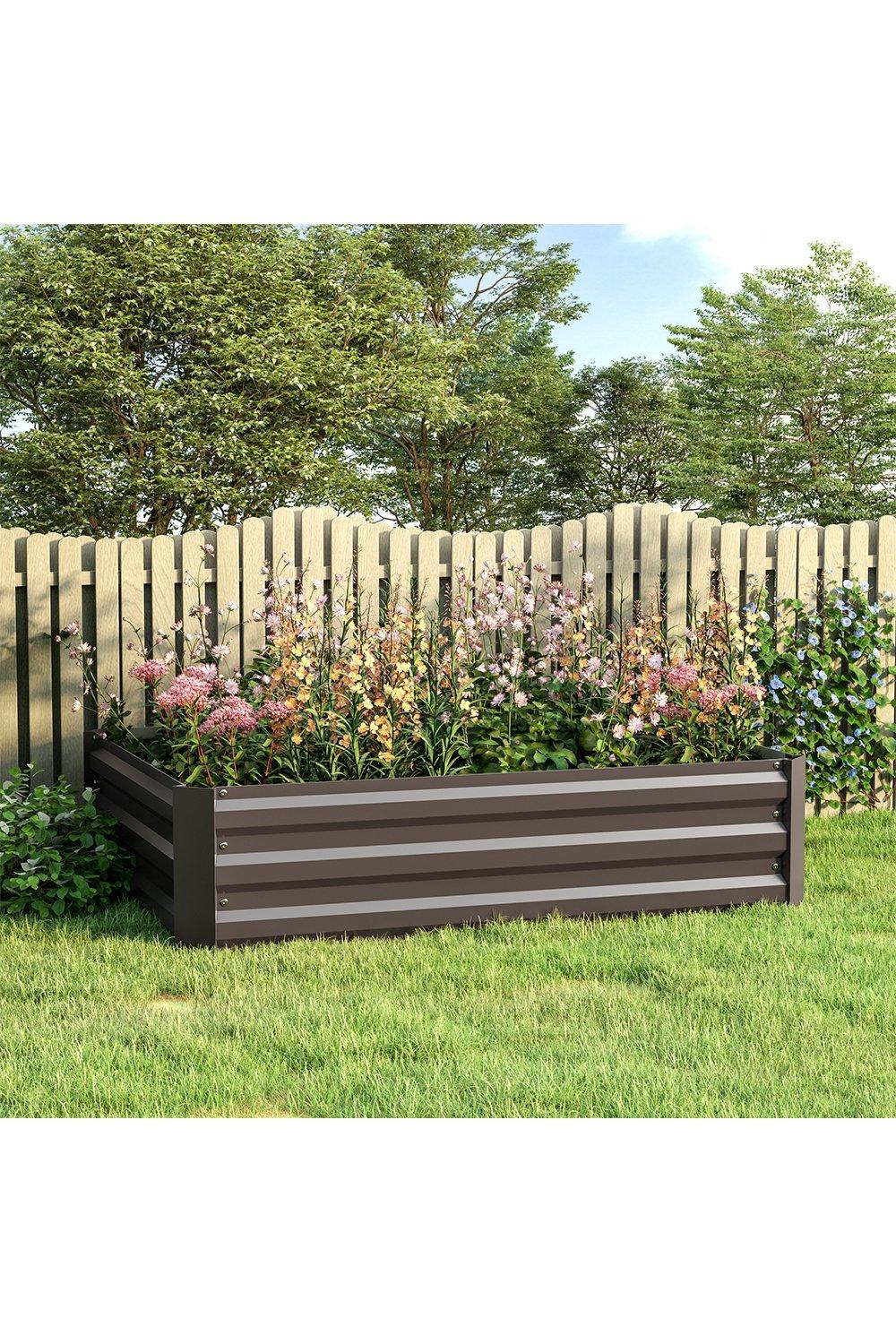 Galvanized Raised Garden Bed Garden Box Planter For Veggie Garden Bed