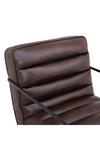 Living and Home Mid-Century PU Leather Striped Leisure Armchair with Metal Base thumbnail 6