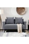 Living and Home 2 Seater Upholstered Sofa Fabric Armchair Loveseat thumbnail 1