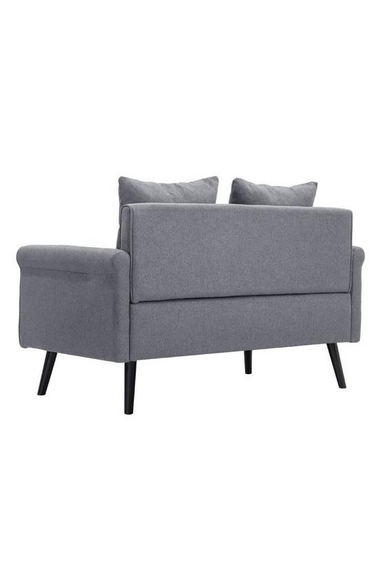 Living and Home 2 Seater Upholstered Sofa Fabric Armchair Loveseat 4