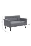 Living and Home 2 Seater Upholstered Sofa Fabric Armchair Loveseat thumbnail 6