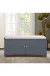 Living and Home Shoe Cabinet Storage Bench with Linen Cushion thumbnail 1