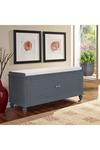 Living and Home Shoe Cabinet Storage Bench with Linen Cushion thumbnail 5