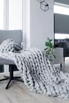Living and Home Chunky Knit Blanket Cotton Throw Bulky Soft Braided Hand Knotted Throw for Home Decor 120x150cm Chunky Knit Throw Blanket Handwoven Home Decor thumbnail 4