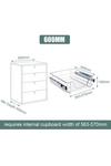 Living and Home 2pcs Kitchen Cabinet Pull Out Shelf Drawer Organizer Slide Out Pantry Storage Basket thumbnail 3