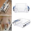 Living and Home 2pcs Kitchen Cabinet Pull Out Shelf Drawer Organizer Slide Out Pantry Storage Basket thumbnail 5