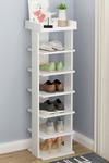 Living and Home 7 Tiers Shoe Rack Organizer Storage Stand Shelf Space Saving White thumbnail 1
