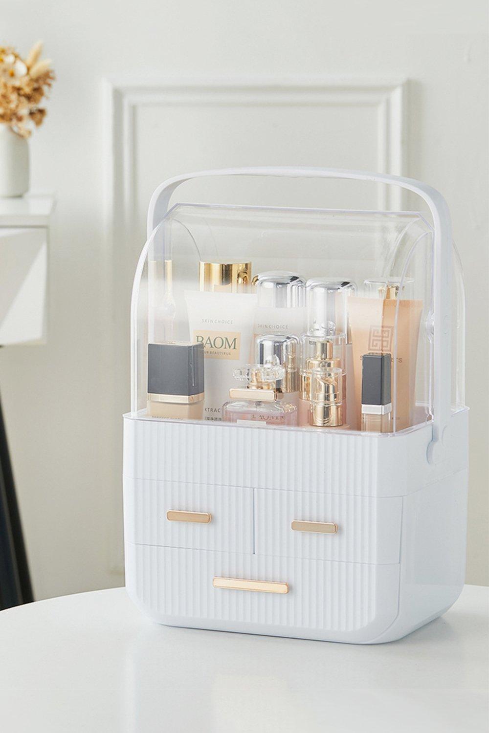 Large Cosmetic Organizer Box Bathroom Bedroom Convenient Storage Box