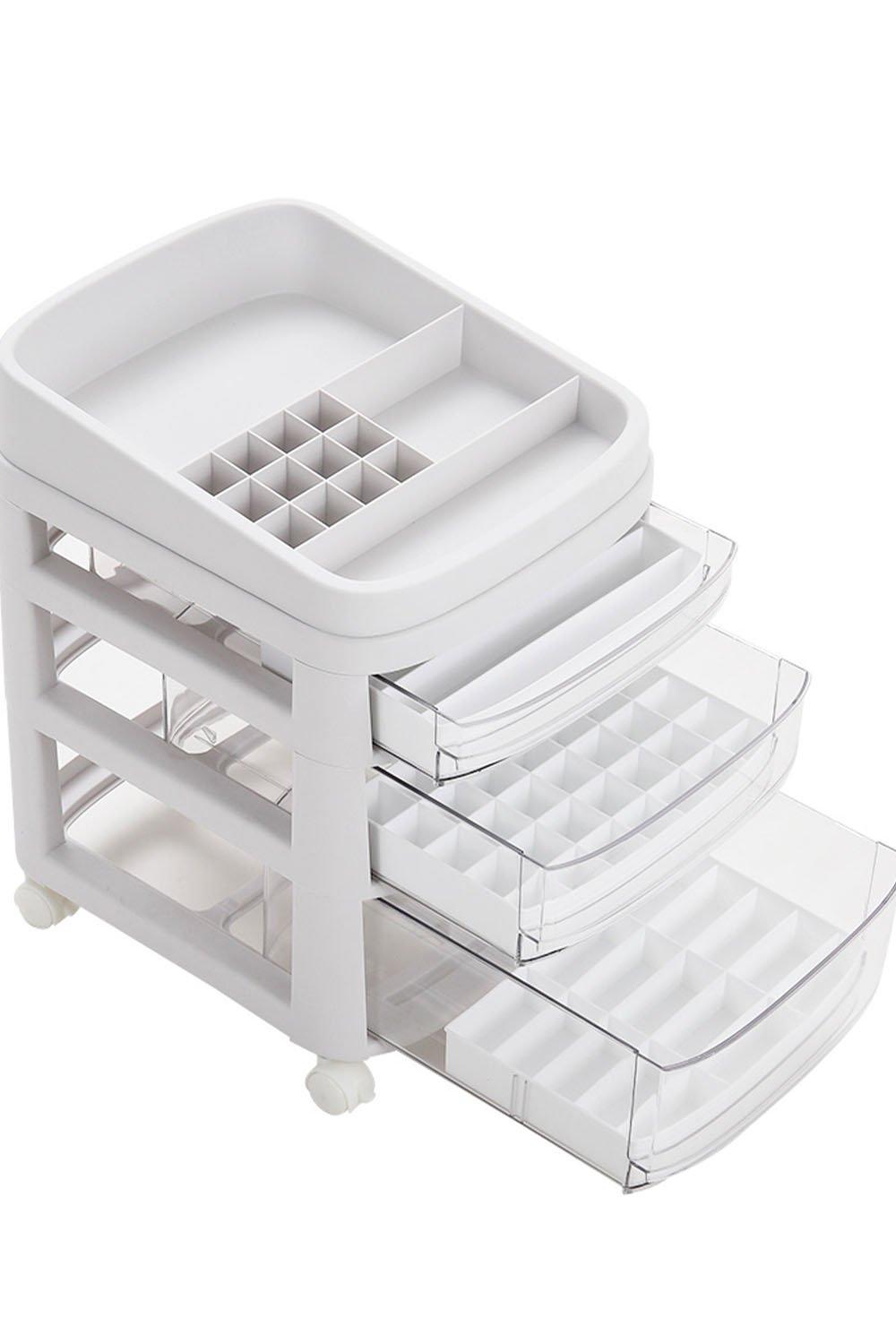 3 Tier Cosmetic Drawer Storage Trolley Mobile