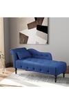 Living and Home Vintage Tufted Left Hand Chaise Lounge Chair thumbnail 1