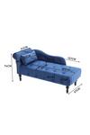 Living and Home Vintage Tufted Left Hand Chaise Lounge Chair thumbnail 4