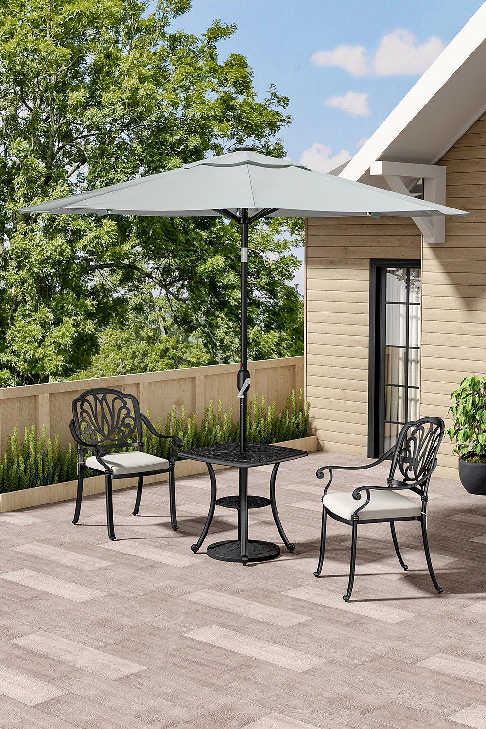 Square Outdoor Bistro Dining Table and Chair Set