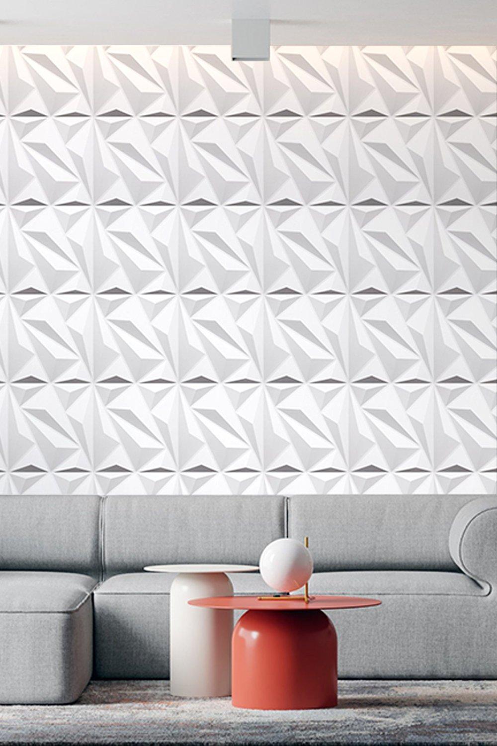 12 Pack PVC 3D Wave Wall Panels