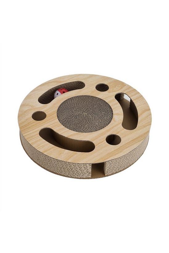 Living and Home Round Cat Scratcher with Ball Toy 1