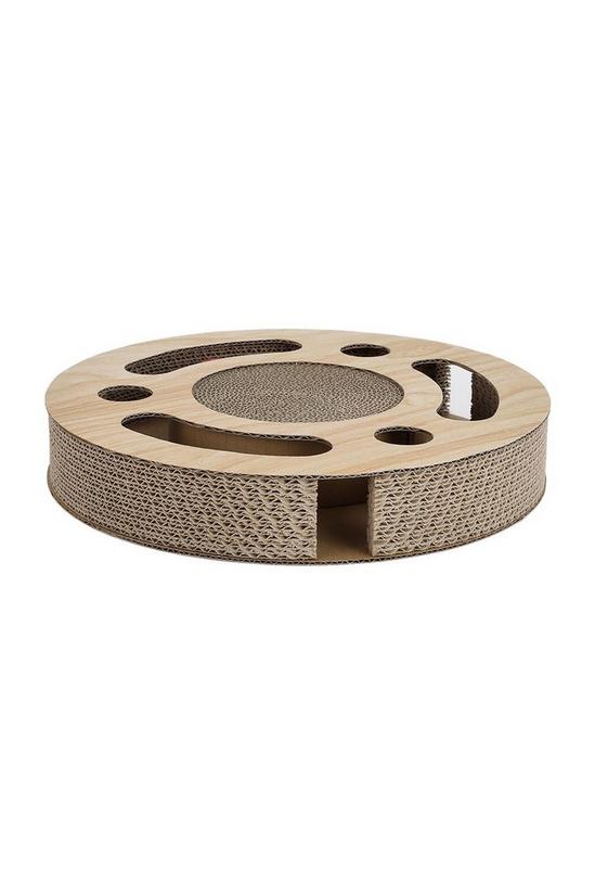Living and Home Round Cat Scratcher with Ball Toy 4