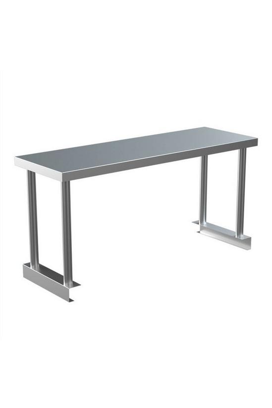 Living and Home Stainless Steel Catering Table Top Bench Over Shelf Kitchen Worktop Commercial 1