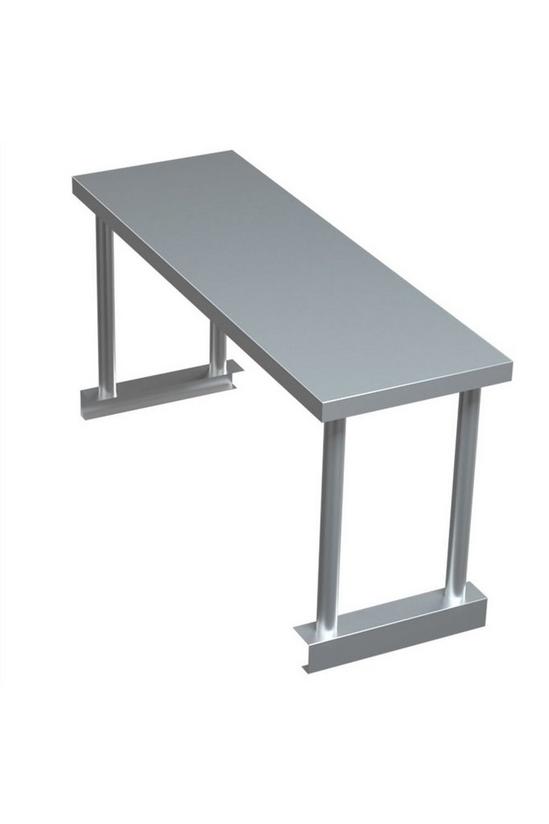 Living and Home Stainless Steel Catering Table Top Bench Over Shelf Kitchen Worktop Commercial 2