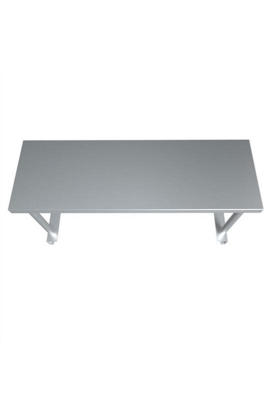 Living and Home Stainless Steel Catering Table Top Bench Over Shelf Kitchen Worktop Commercial 3