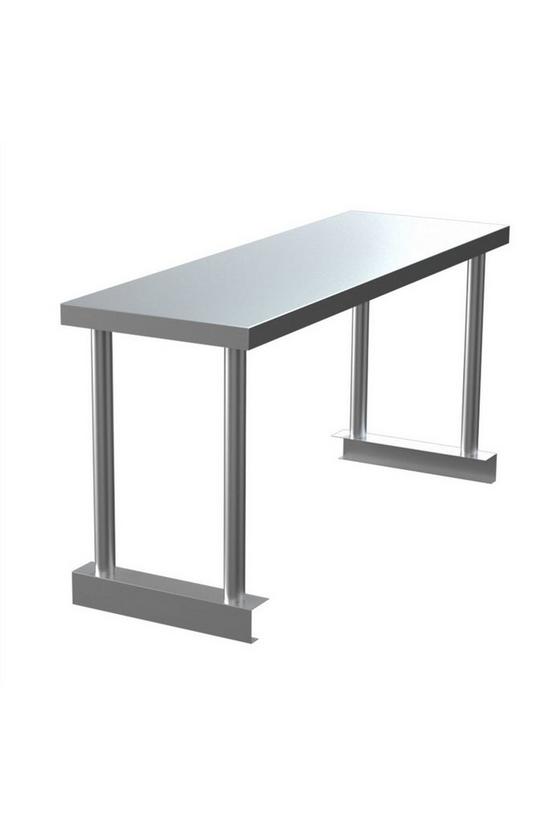 Living and Home Stainless Steel Catering Table Top Bench Over Shelf Kitchen Worktop Commercial 4