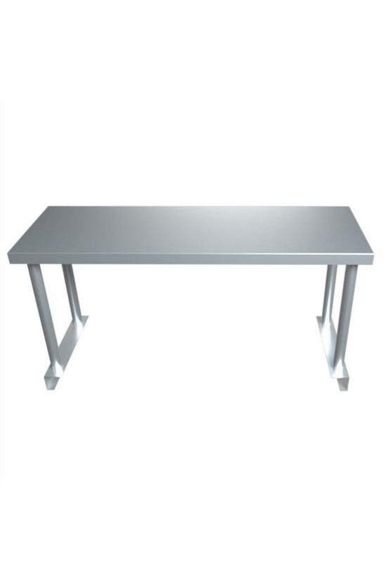 Living and Home Stainless Steel Catering Table Top Bench Over Shelf Kitchen Worktop Commercial 5