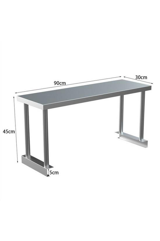 Living and Home Stainless Steel Catering Table Top Bench Over Shelf Kitchen Worktop Commercial 6