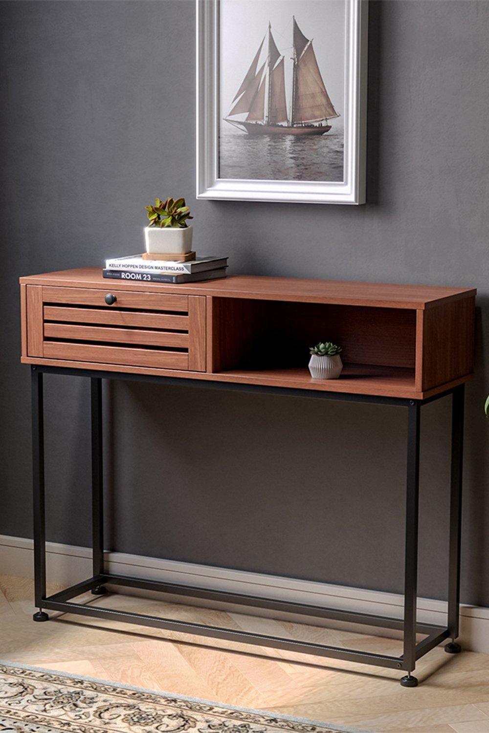 Metallic Console Table for Entryway