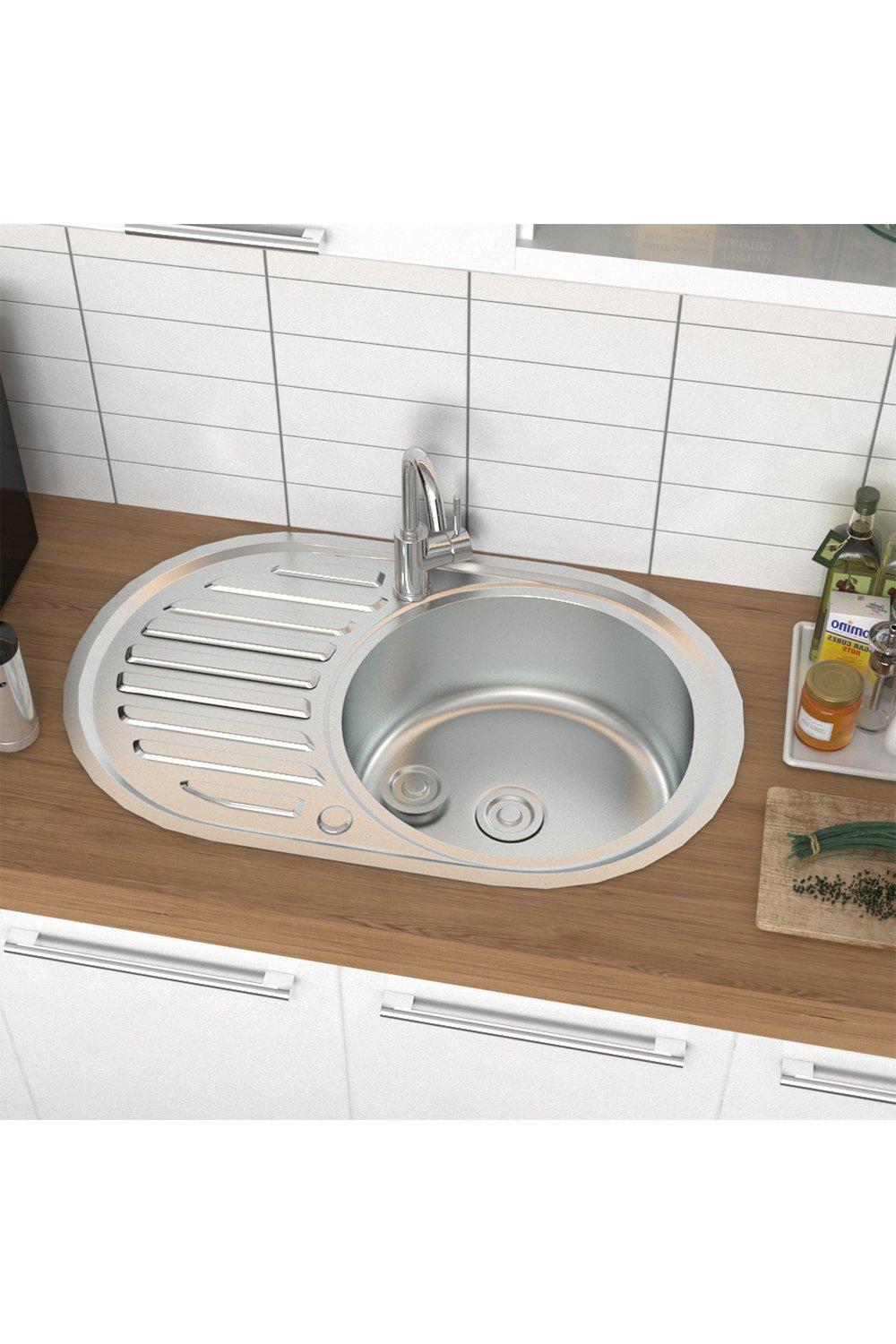Large Inset Stainless Steel Kitchen Sink