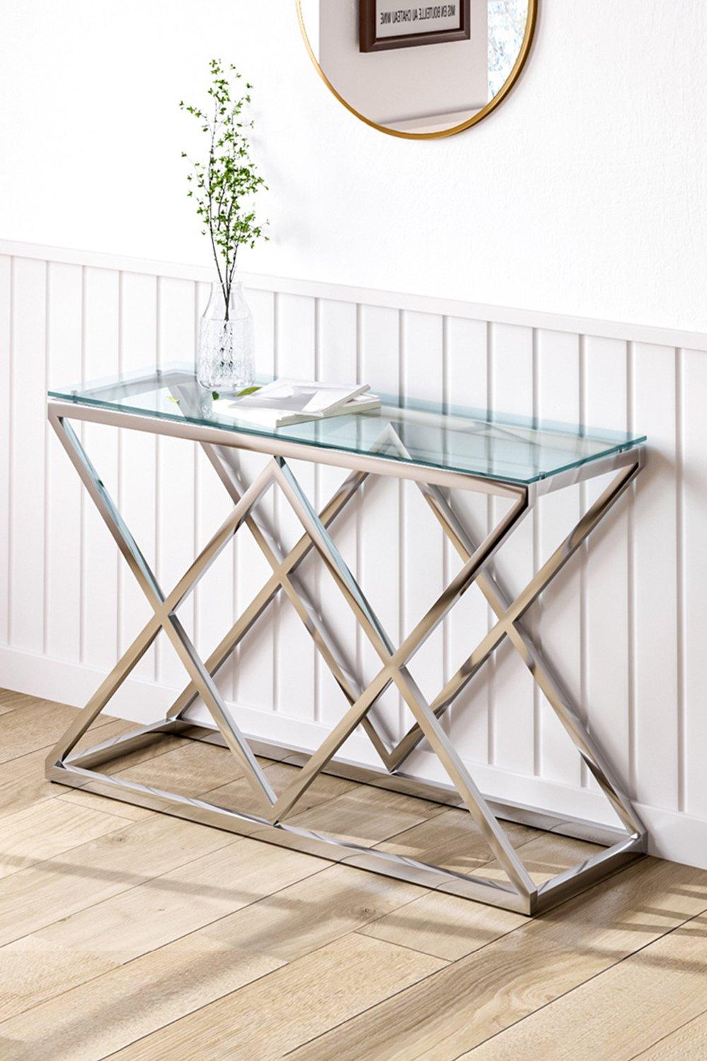 Modern Glass Rectangular Side Table
