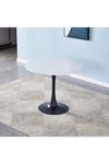 Living and Home Modern White Round Wooden Table with Black Metallic Base thumbnail 4