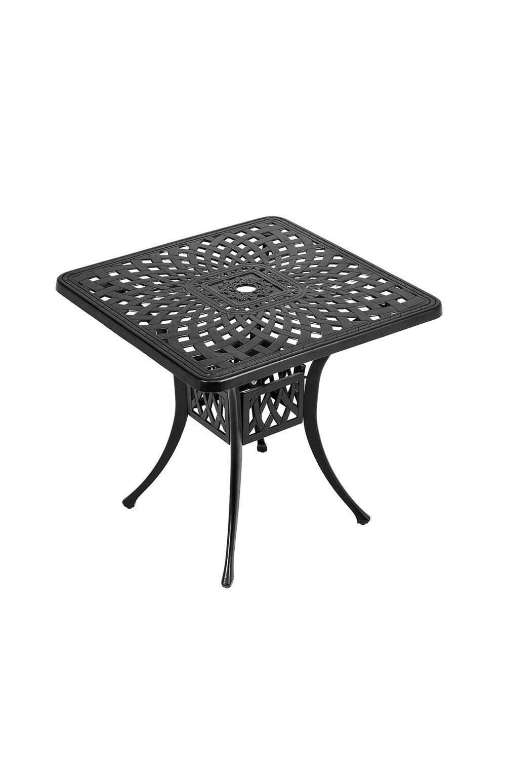Black Square Outdoor Garden Dining Table
