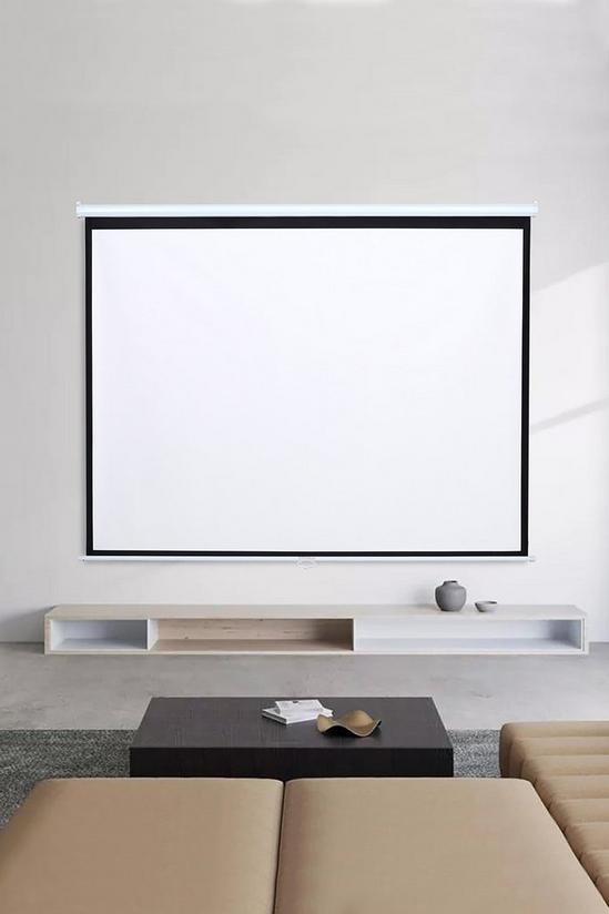 Living and Home 100" Manual Wall/Ceiling Mounted Projector Screen 1