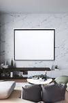 Living and Home 100" Manual Wall/Ceiling Mounted Projector Screen thumbnail 2