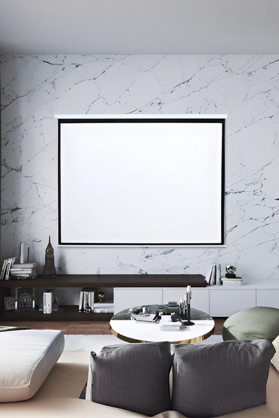Living and Home 100" Manual Wall/Ceiling Mounted Projector Screen 2