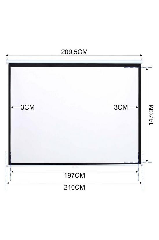 Living and Home 100" Manual Wall/Ceiling Mounted Projector Screen 6