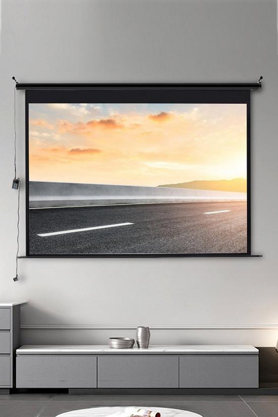 Living and Home 100" Electric Projector Screen with Remote Control 1