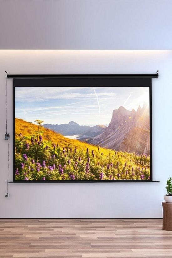 Living and Home 100" Electric Projector Screen with Remote Control 2