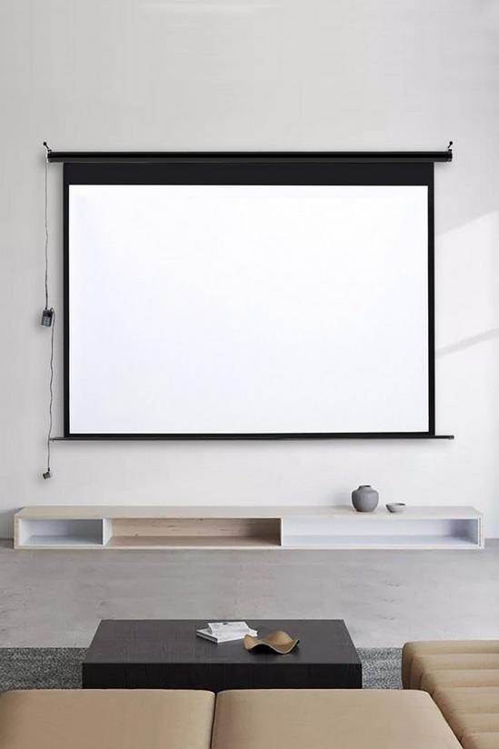 Living and Home 100" Electric Projector Screen with Remote Control 4