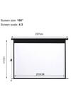 Living and Home 100" Electric Projector Screen with Remote Control thumbnail 6