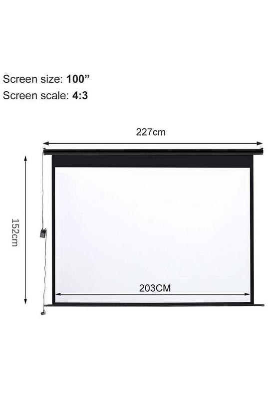 Living and Home 100" Electric Projector Screen with Remote Control 6